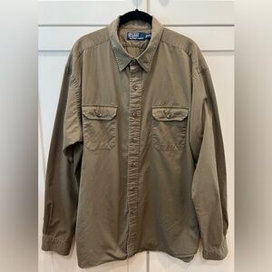 POLO RALPH LAUREN MEN’S BUTTON FRONT WORK SHIRT, SIZE XXL.